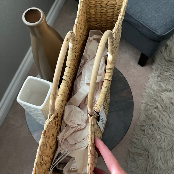 THE DROP Jileen Top Handle Straw Bag NWT - Picture 6 of 7